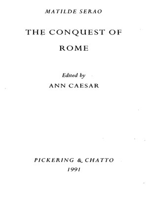 cover image of The Conquest of Rome by Matilde Serao